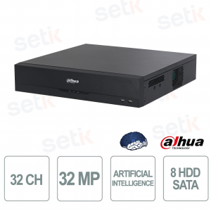 Dahua WizSense AI 8HDD RAID 8K HDMI NVR with AcuPick Face Recognition for Professional Video Surveillance