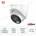 Caméra Dahua 5MP HDCVI 2,8 mm à double éclairage intelligent IP67 avec microphone intégré et fonction Starlight