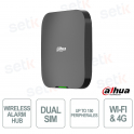 Centrale Allarme Nero Wireless 868MHz WiFi 4G con Video Verifica e 150 Dispositivi - Dahua