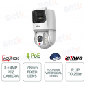 SDT6E425-8P-MB-A-PV1 PTZ Dual Lens 8+4MP 25x AI Smart Dual Light Active Deterrence IP67 IK10 - Dahua