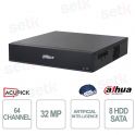 NVR 64 Channels WizMind 8K AI WizSeek AcuPick RAID 8HDD H.265+ Network Video Recorder - Dahua
