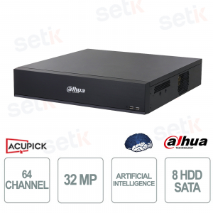 NVR 64 Channels WizMind 8K AI WizSeek AcuPick RAID 8HDD H.265+ Network Video Recorder - Dahua