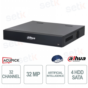 NVR 32 Canali WizMind 8K AI WizSeek AcuPick H.265+ Video Recorder Professionale - Dahua