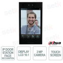Videocitofono IP con riconoscimento facciale 2MP, display 10.1", IP65 per condomini e uffici - Dahua