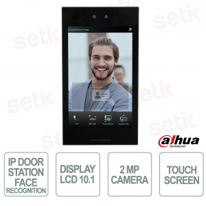 2MP Face Recognition IP Video Intercom, 10.1" Display, IP65 for Condominiums and Offices - Dahua