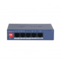 PoE Switch CS4005-4ET1GT-36 Cloud Managed 5 Ports with 4 PoE 36W, VLAN, 250m Long Distance and Watchdog - Dahua
