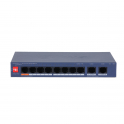 Switch PoE CS4010-8ET2GT-60 10 ports Cloud 8 PoE 60 W Hi-PoE Gigabit VLAN 250 m Watchdog - Dahua
