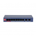 Switch PoE CS4010-8ET2GT-110 10 ports Cloud 8 PoE 110 W BT 90 W Gigabit VLAN 250 m Watchdog - Dahua