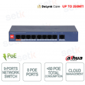 Switch Gigabit PoE 9 ports géré dans le cloud CS4009-8GT-60 avec Hi-PoE 60 W et VLAN compatible IA - Dahua