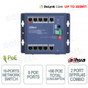CHS4110-8ET-90-F Industrial Cloud PoE Switch BT 90W with Uplink Gigabit Combo - Dahua