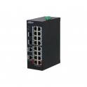 Switch Gigabit PoE 20 ports HS3220-16GT-190 avec Hi-PoE 90 W et liaison montante SFP - Dahua