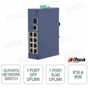Commutateur administrable dans le cloud CHS4110-8ET à 10 ports avec SFP et LLDP industriel - Dahua