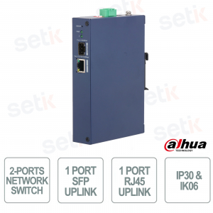 CHS4102-1GT Switch Cloud Managed Industriale con Porta SFP Gigabit - Dahua