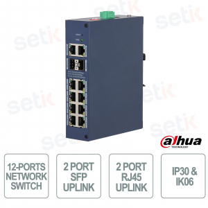 CHS4212-8GT 12 Port Gigabit Cloud Managed Switch with SFP and STP/RSTP - Dahua