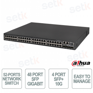 Commutateur administrable L3 52 ports AS5600-48GT4XF avec 4 ports SFP+ 10G - Dahua