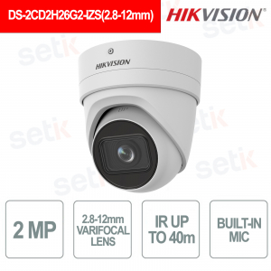 DS-2CD2H26G2-IZS 2MP AcuSense DarkFighter Varifocal 2.8-12mm IP66 IK10 IP Camera - Hikvision
