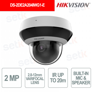 DS-2DE2A204IWG1-E PTZ Dome IP 2MP AcuSense 4X 2.8-12mm DarkFighter IP66 IK10 - Hikvision