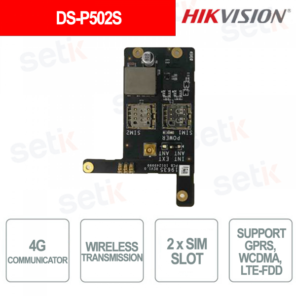 DS-PC502S 4G LTE Dual SIM Replacement Module for AX Hybrid Pro V2 Control Panel - Hikvision