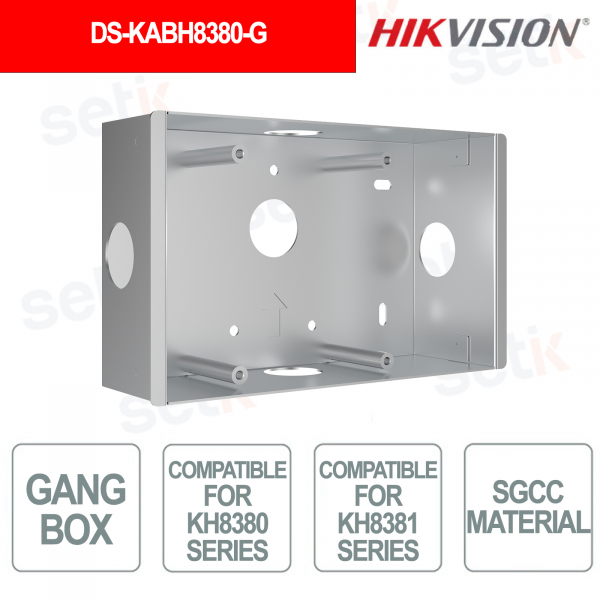 Boîtier d'encastrement DS-KABH8380-G pour moniteurs d'interphone vidéo KH8380 et KH8381 - Hikvision