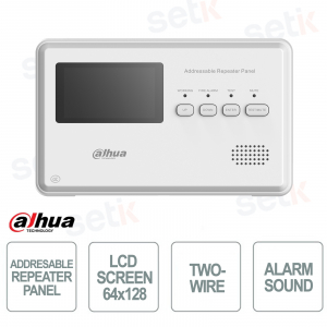 HY-1330 EN54-2 Two-Wire LCD Addressable Fire Alarm Repeater Panel - Dahua
