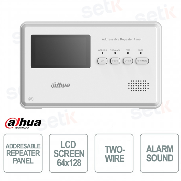 HY-1330 Pannello Ripetitore Antincendio Indirizzato LCD EN54-2 Due Fili - Dahua