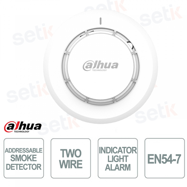 HY-2301-RE Rilevatore di Fumo Indirizzabile EN54-7 con Relay e Tecnologia a 2 Fili - Dahua
