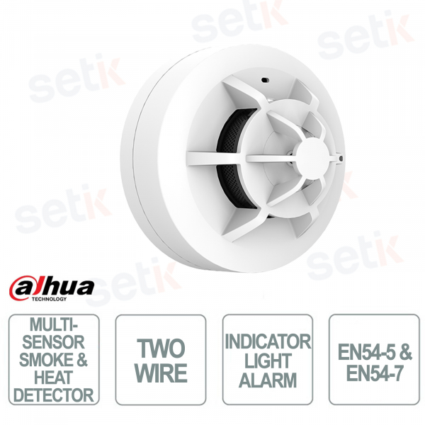 Dahua HY-1320 2-Wire EN54-5/7 Multi-Sensor Smoke and Temperature Detector
