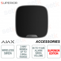 Sirène sans fil Superior StreetSiren DoubleDeck Jeweler noire IP54 113 dB Jeweler and Wings - Ajax