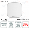 Superior StreetSiren DoubleDeck Jeweler White Wireless Siren IP54 113 dB Jeweler and Wings - Ajax