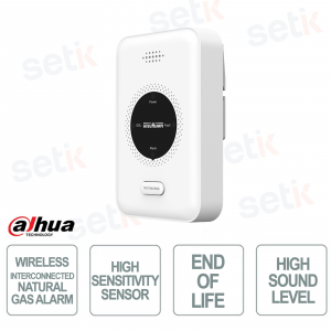 Détecteur de méthane sans fil autonome interconnecté HY-GA20A-R8 70 dB - Dahua