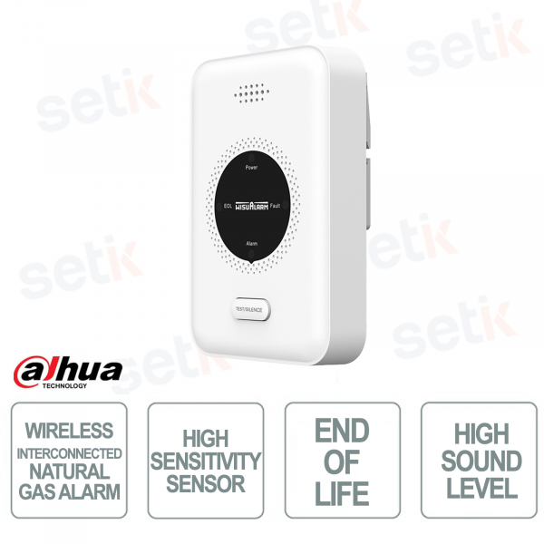 HY-GA20A-R8 Rilevatore Gas Metano Wireless Standalone Interconnesso 70 dB - Dahua