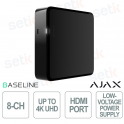 Ajax NVR HDC 8 Canali Nero con HDMI Full HD, Supporto ONVIF, Archiviazione fino a 16TB e JetSparrow