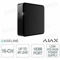 Ajax NVR HDC 16-Channel Black with HDMI Full HD, ONVIF Support, Storage up to 16TB and JetSparrow