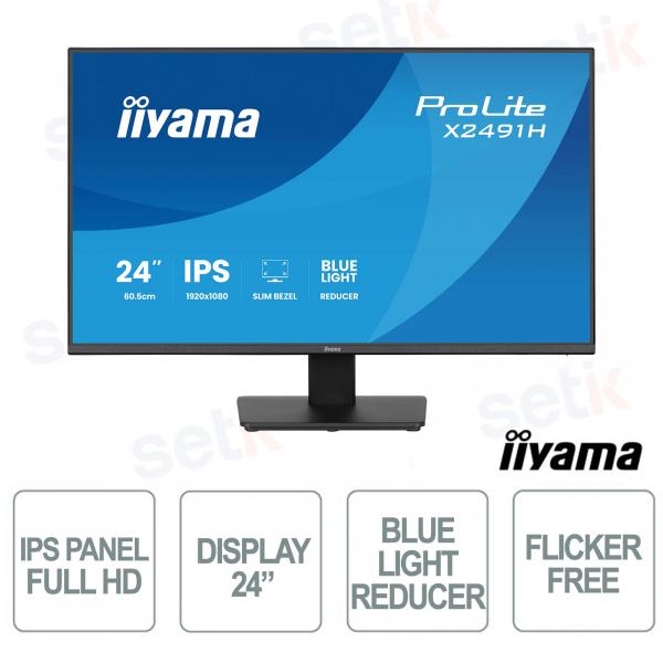 iiyama ProLite X2491HS-B1 24" IPS Full HD 120Hz monitor with Adaptive Sync and Integrated Speakers