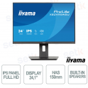Moniteur iiyama ProLite XB2495WSU-B1 24" IPS WUXGA 16:10 100 Hz avec pied ergonomique et hub USB intégré