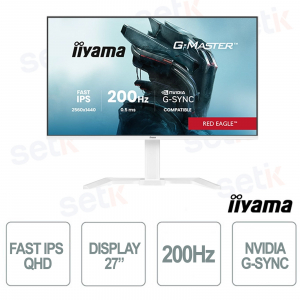 Moniteur de jeu iiyama G-Master GB2771QSU-W1 27" QHD 200 Hz IPS rapide 0,5 ms G-SYNC