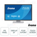 iiyama ProLite T2452MSC-W2AG Moniteur tactile IPS 24" Full HD + 10 touches antireflet - Blanc