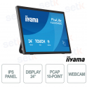 Monitor Touch iiyama ProLite T2455MSC-B2 24" Full HD IPS 10 Touch con Webcam e Supporto Pieghevole