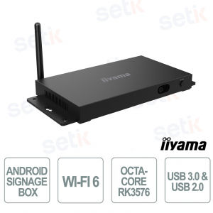iiyama IISIGNAGEBOX-1 Android Signage Box con iiSignage² e Wi-Fi 6 per Digital Signage