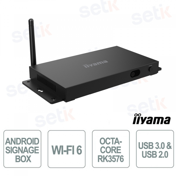 iiyama IISIGNAGEBOX-1 Android Signage Box with iiSignage² and Wi-Fi 6 for Digital Signage