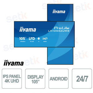 iiyama ProLite LH10552UWS-B1AG 105" 5K UltraWide 21:9 Android 24/7 Professional Display