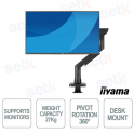 Support pour écran iiyama DS6001C-B1 17-49" à ressort à gaz avec VESA jusqu'à 27 kg