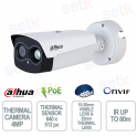 copy of Caméra thermique IA 4 MP Dahua TPC-BF5641-TB25F12-J-S5-V1 avec objectifs 25 mm et 12 mm, PoE, IP67