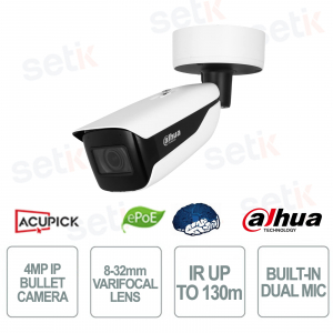IPC-HFW5442H-Z4HE-ATC-S3 4MP AI Bullet 8-32mm IR 120m PoE WizMind IP67 IK10 - Dahua