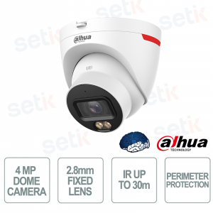 IPC-HDW2449T-S-PRO 4MP WizColor AI IP Camera 2.8mm PoE Microphone IP67 - Dahua