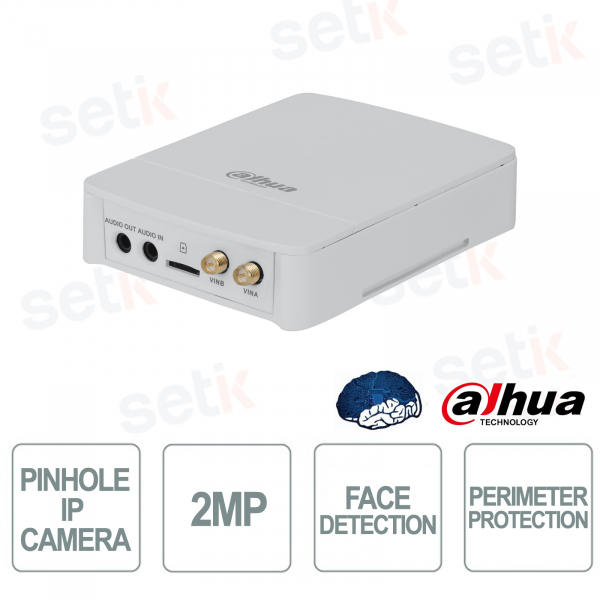 IPC-HUM8241E-E2 2MP Pinhole IP Camera WizMind AI Face Detection PoE Hidden Camera - Dahua