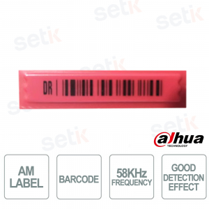 ISC-ETA1-R002C EAS AM 58 kHz Red Adhesive Anti-Theft Label - Dahua
