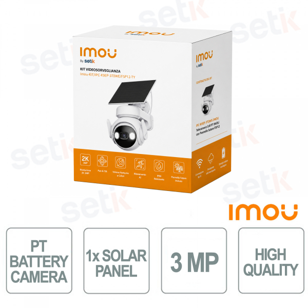 Imou Cell PT Kit - 1x Cell PT Camera 3MP Wi-Fi Battery + 1x FSP12 Solar Panel