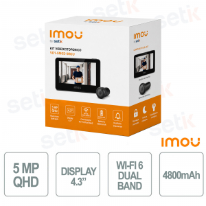 Imou 5MP QHD WiFi Electronic Peephole Viewer with 4.3" Display, People Detection, and 4800mAh Battery