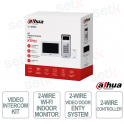 Kit - Hybrid two-wire video intercom - Indoor two-wire monitor - Two-wire controller - Dahua